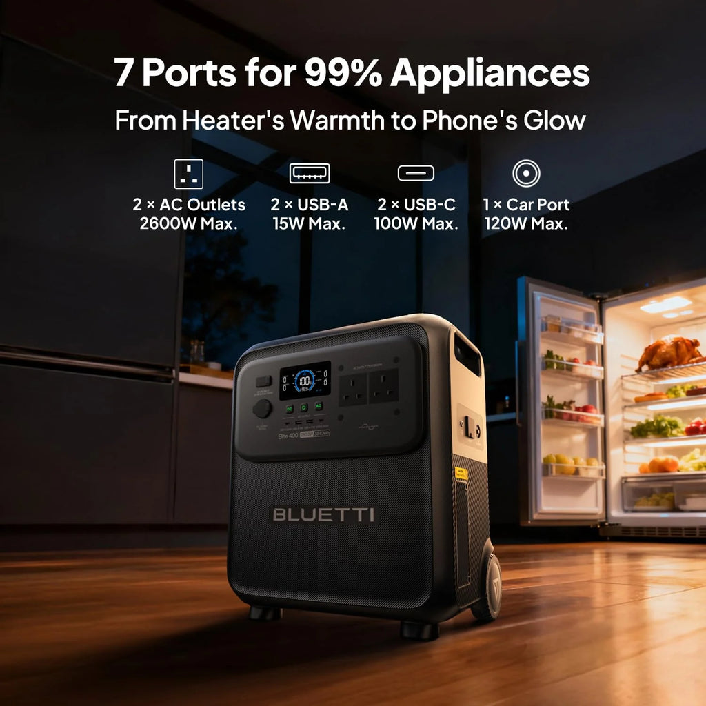 3840WH 3840W Portable Power Station - LiFePO4 Battery Solar Generator for Home Backup & Camping