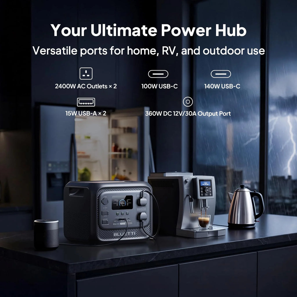 3014.4WH 3014.4W Portable Power Station - LiFePO4 Battery for Home Backup & Camping
