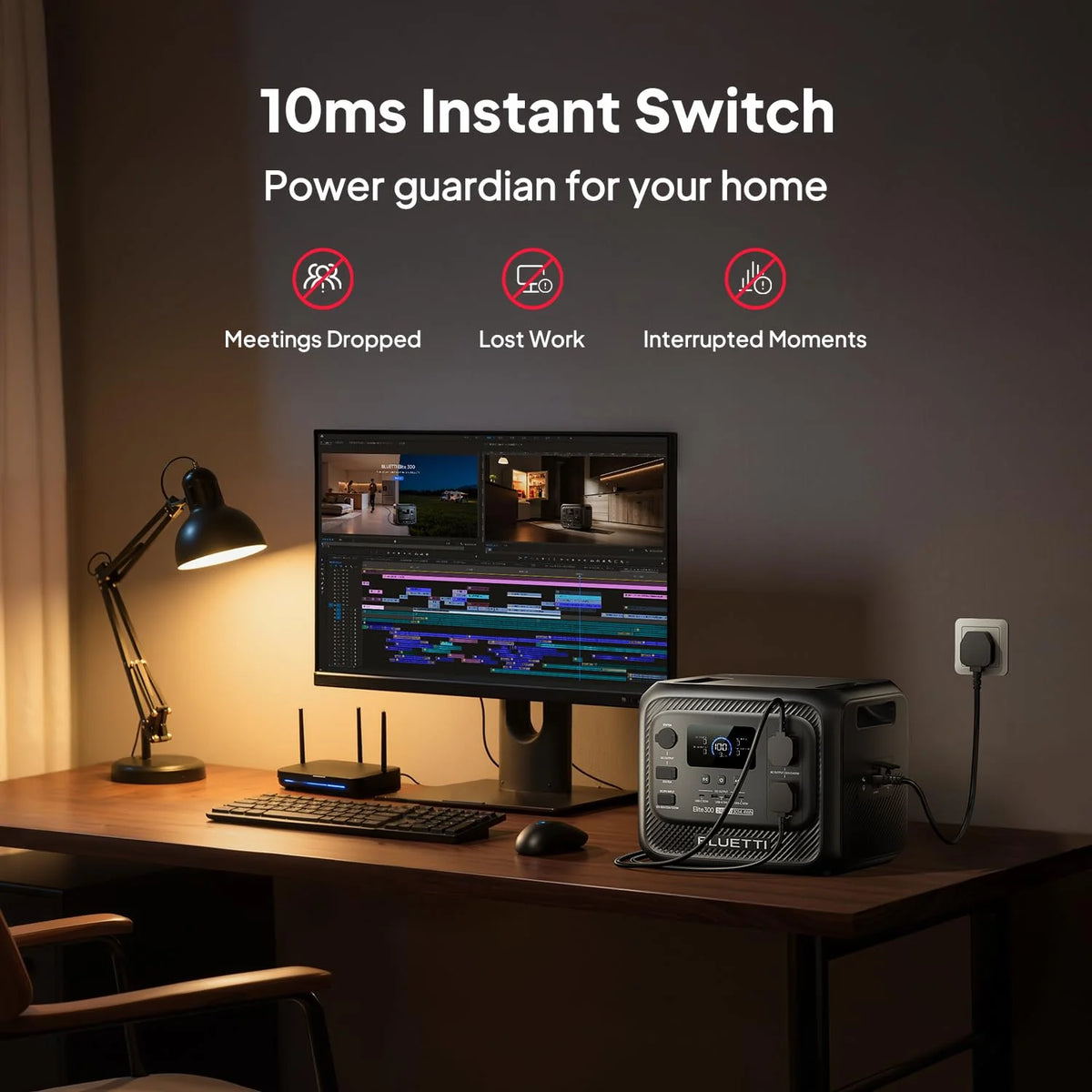 3014.4WH 3014.4W Portable Power Station - LiFePO4 Battery for Home Backup & Camping