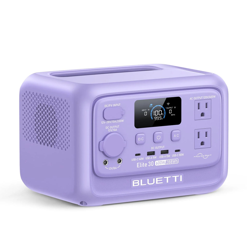 Elite 30 V2 Portable Power Station 288Wh 600W LFP Solar Generator
