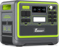 2048Wh Portable Power Station 2400W LiFePO4 Battery Solar Generator with Fast Charging