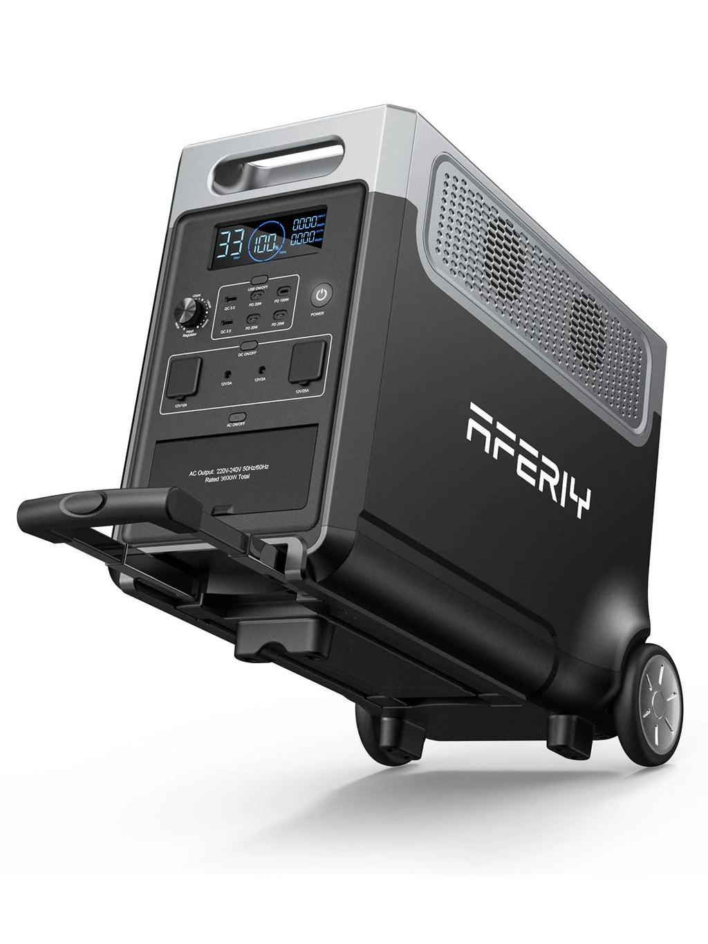 2048Wh Portable Power Station 2400W LiFePO4 Battery Solar Generator with UPS