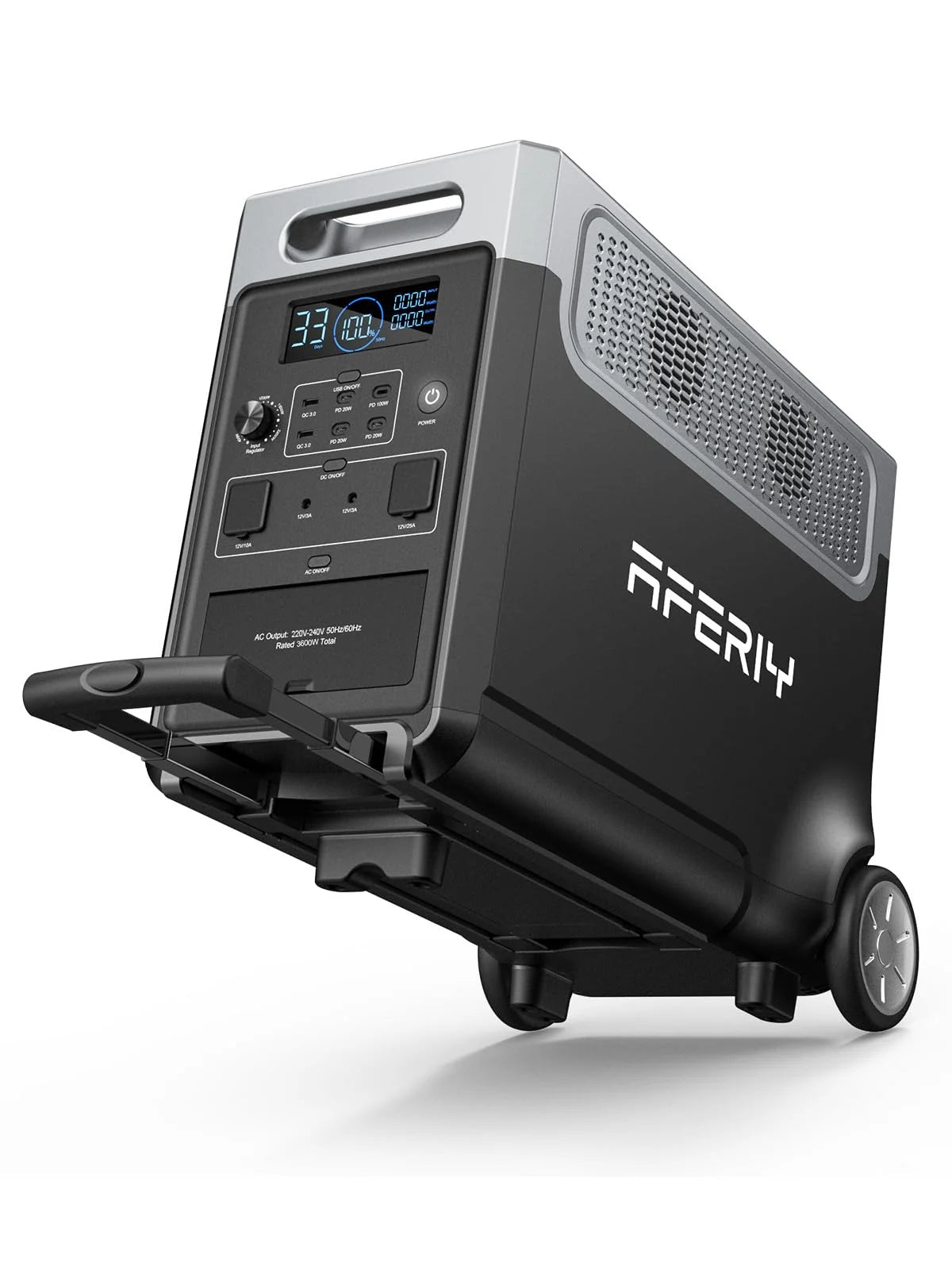 2048Wh Portable Power Station 2400W LiFePO4 Battery Solar Generator with UPS