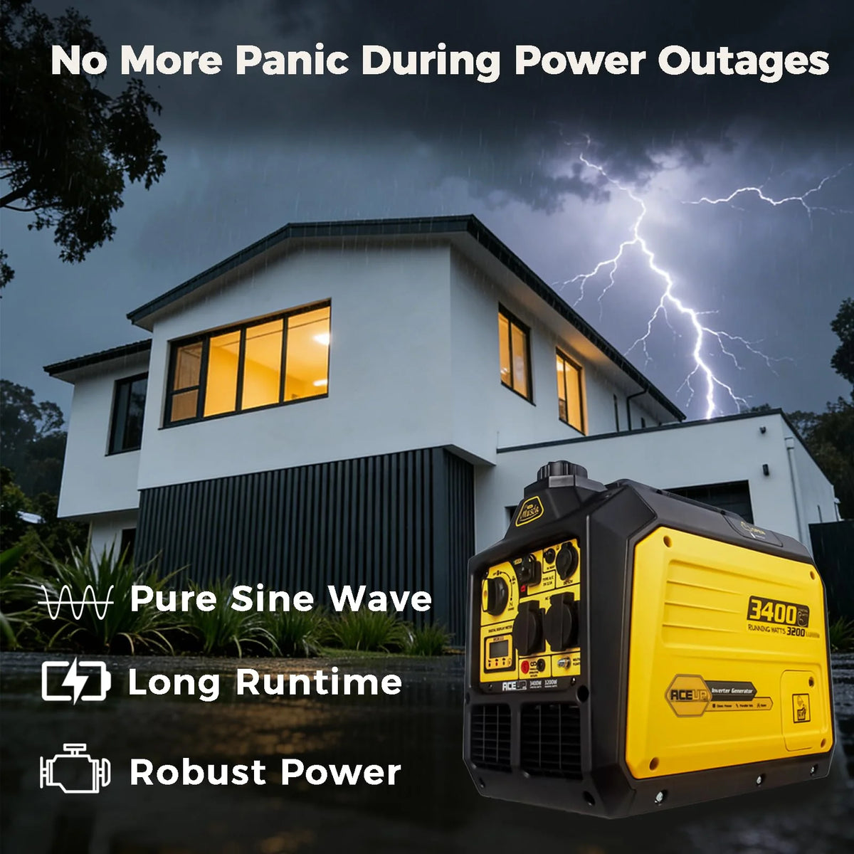 3400 W Portable Power Station for Home Backup & Camping