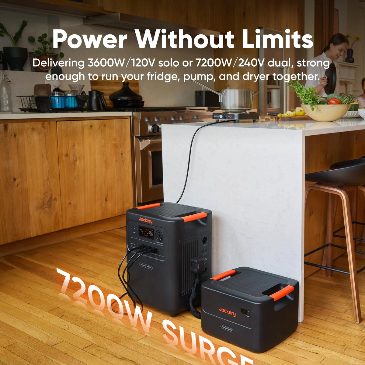 HomePower 3600 Plus Portable Power Station, 3600W AC Output, 3584Wh LFP Solar Generator