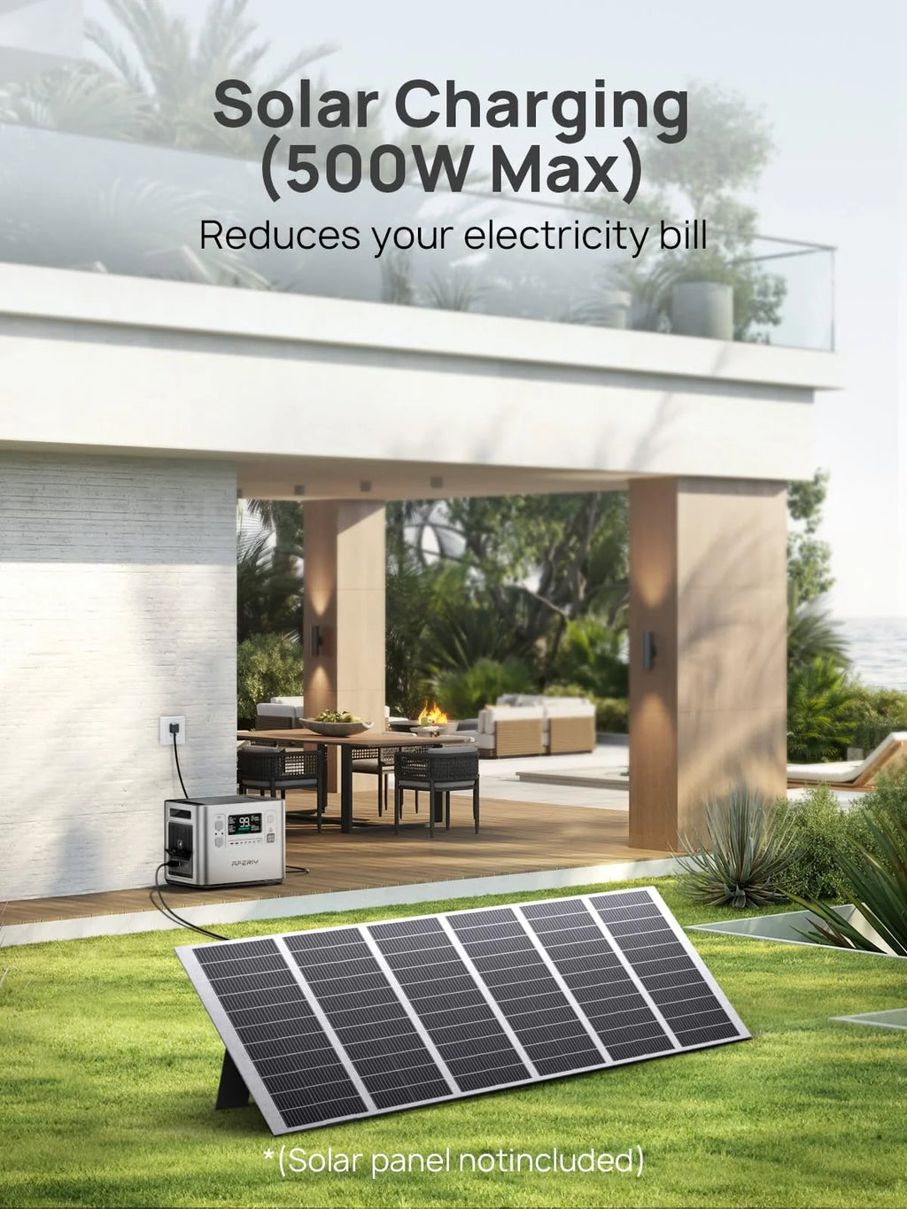 2048WH 2400W Portable Power Station - LiFePO4 Battery Solar Generator for Home Backup & Camping