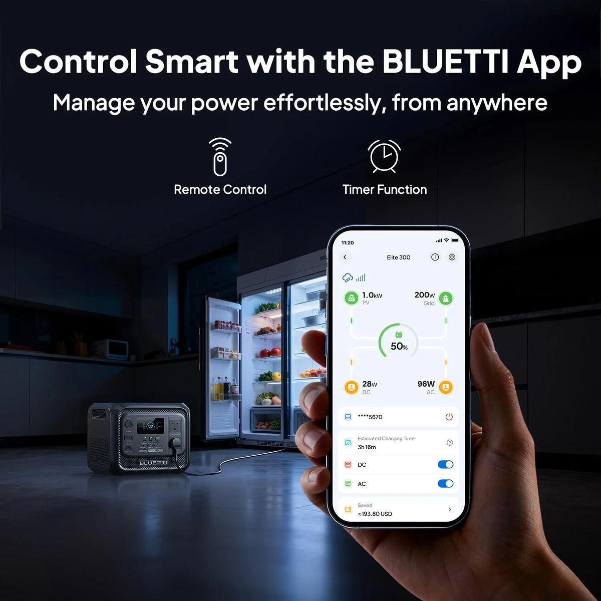 3014.4WH 3014.4W Portable Power Station - LiFePO4 Battery for Home Backup & Camping