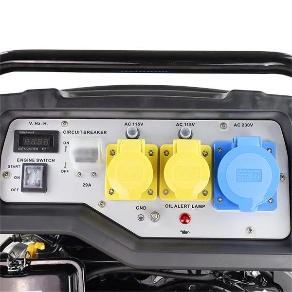 HY9000LEK-2 7kW Petrol Open Frame Site Generator