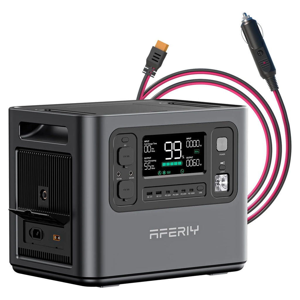 2048Wh Portable Power Station 2400W LiFePO4 Battery Solar Generator with UPS