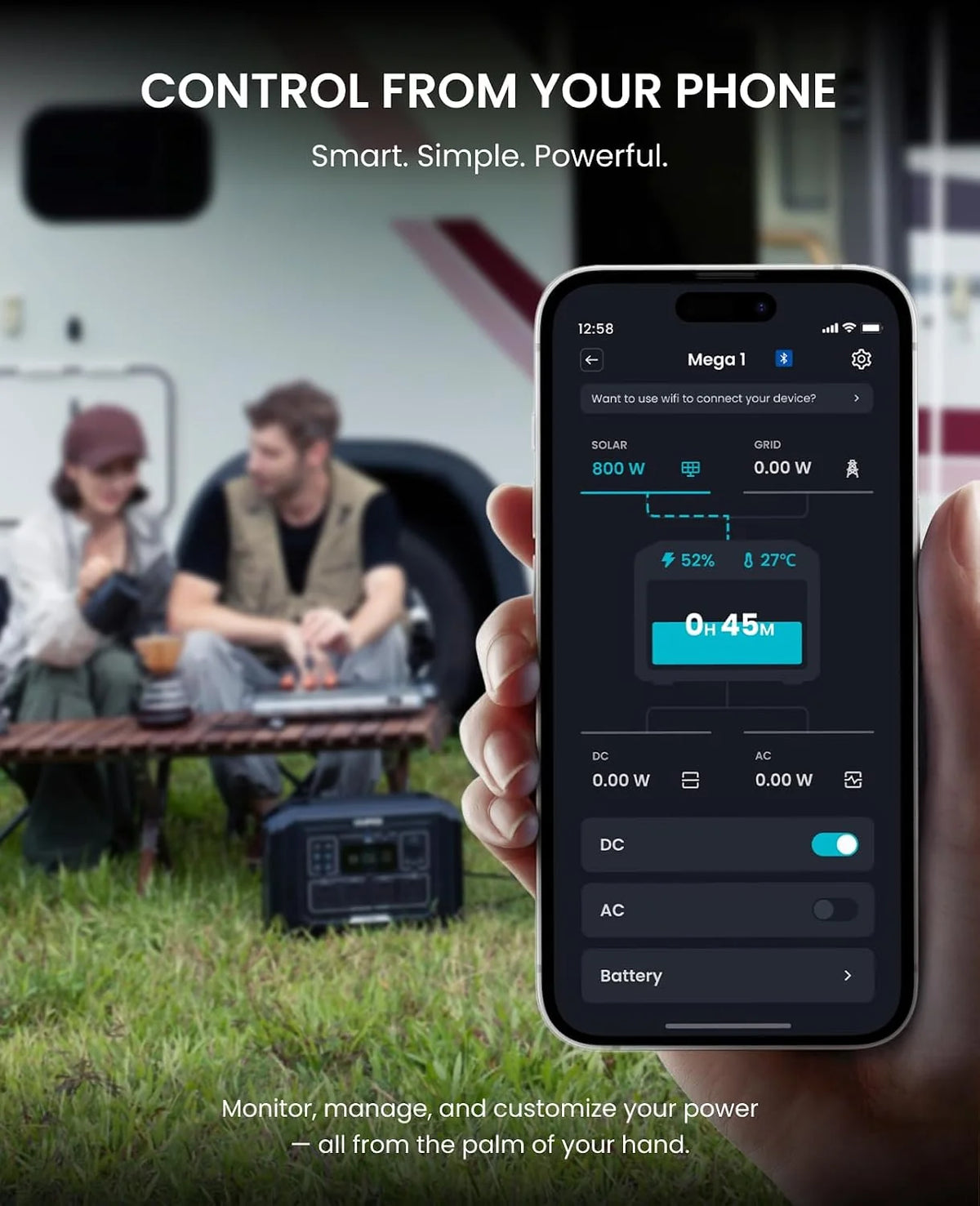 2048Wh Portable Power Station 2000W LiFePO4 Battery with UPS & Fast Charging