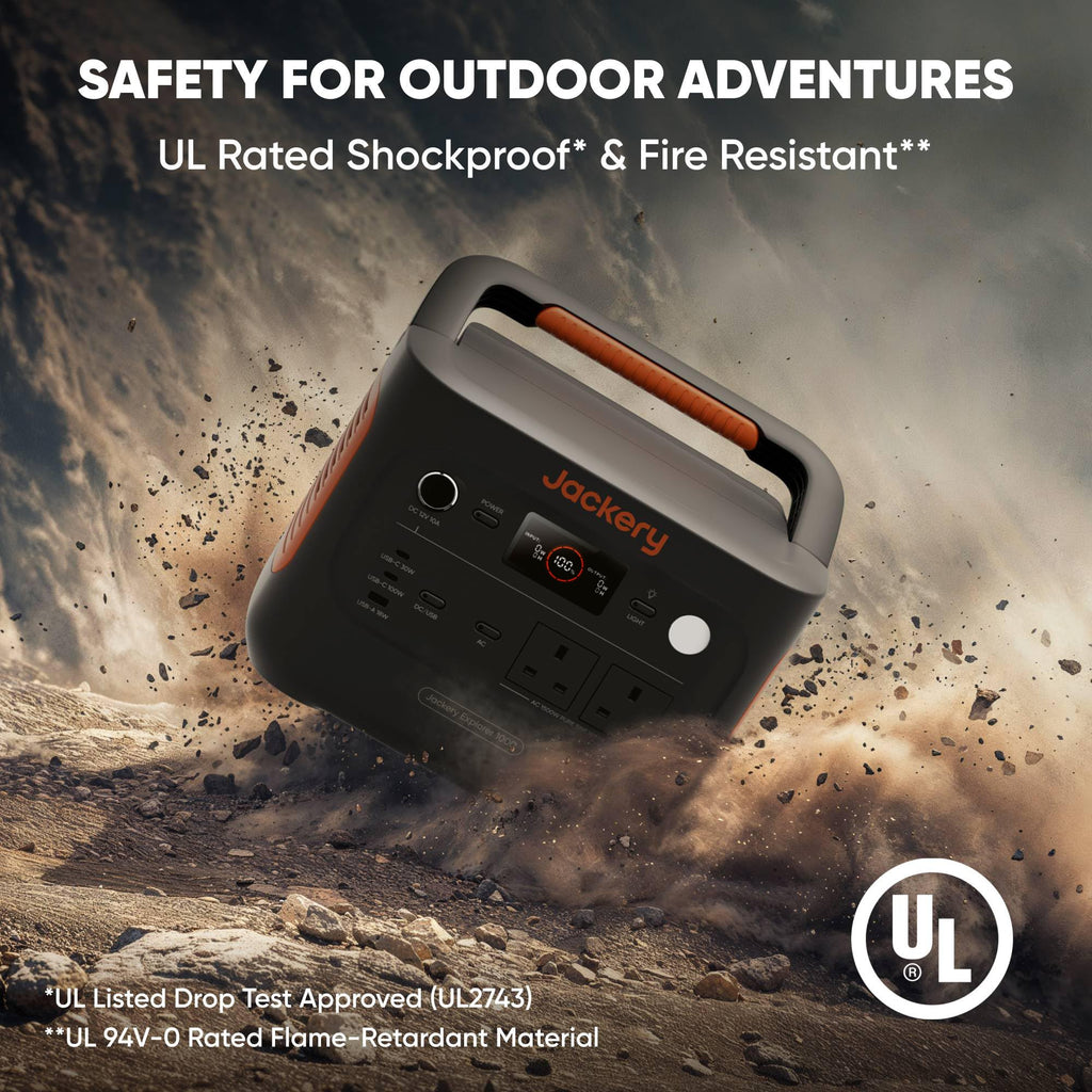 1070WH 1500W Portable Power Station - LiFePO4 Battery for Home Backup & Camping