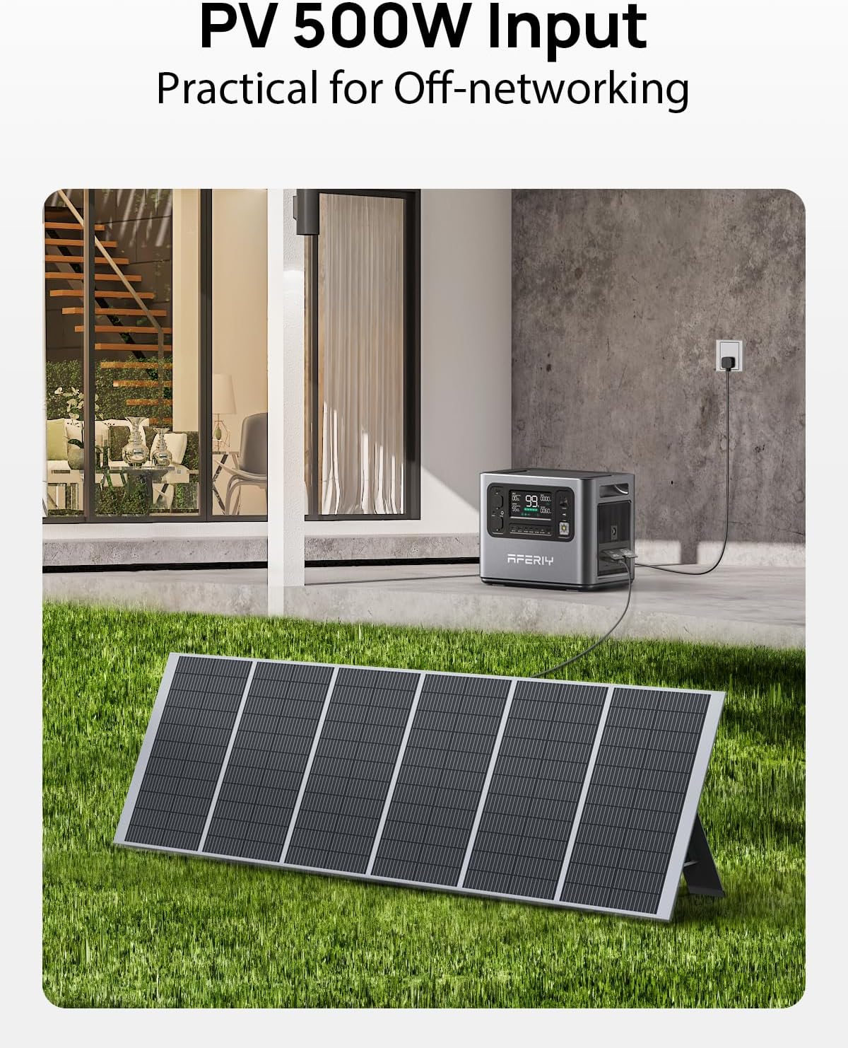 2048Wh Portable Power Station 2400W LiFePO4 Battery Solar Generator with UPS