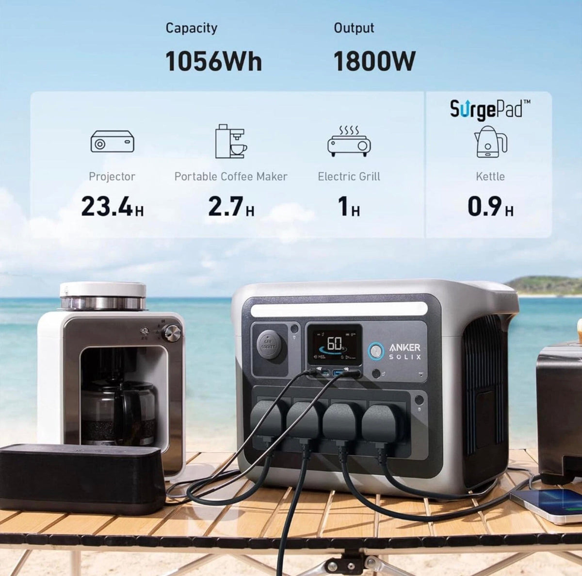Anker C1000X Portable Power Station 1,056Wh